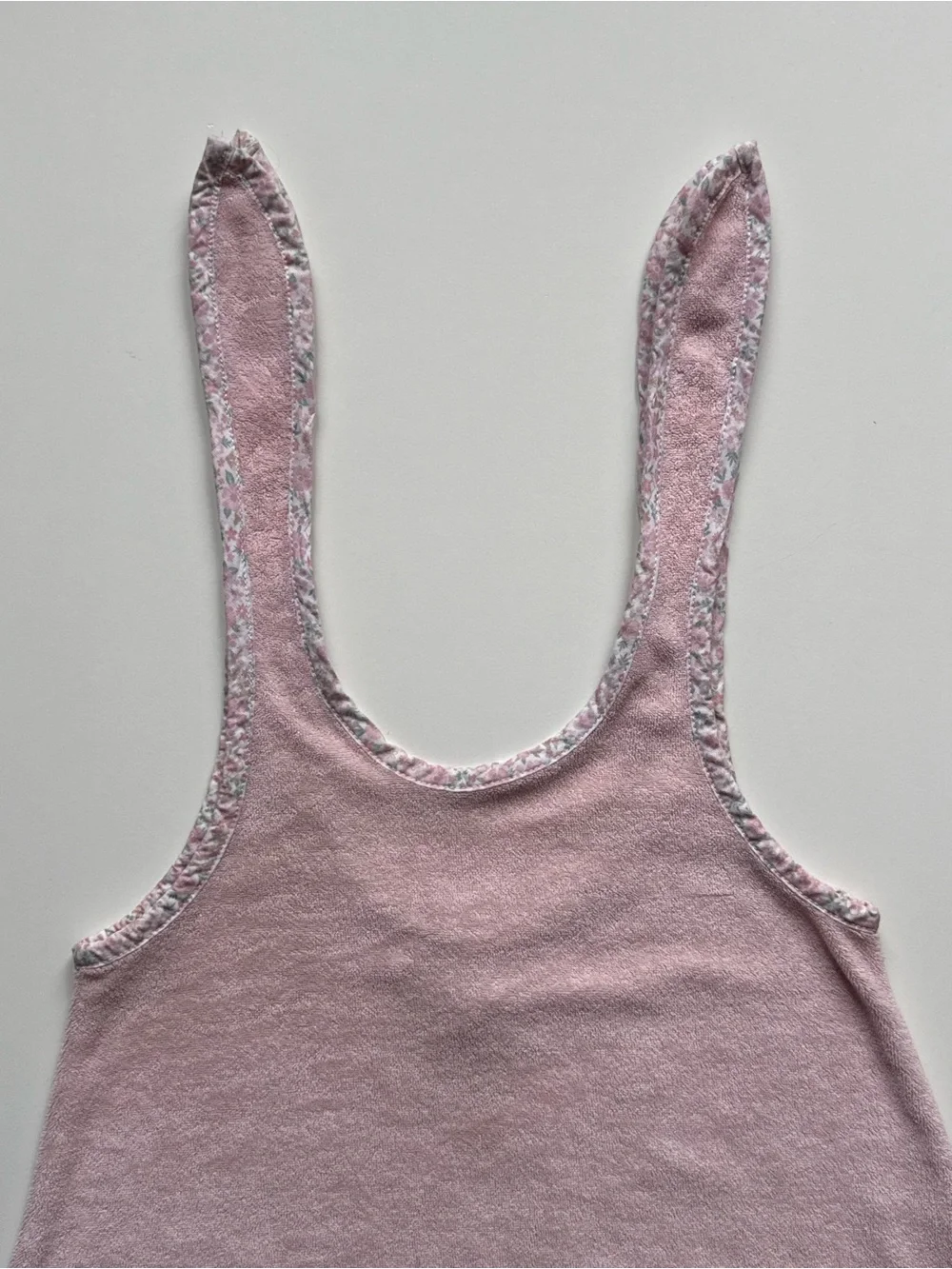 Minnow Girls' French Terry Tie-Knot Pink Tank Top - Size 2T